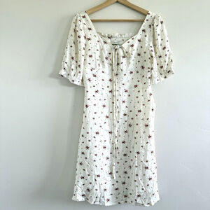 Indigo Rose Size XL Multicolor Paisley Long Sleeve Chiffon with VNeck Long Dress